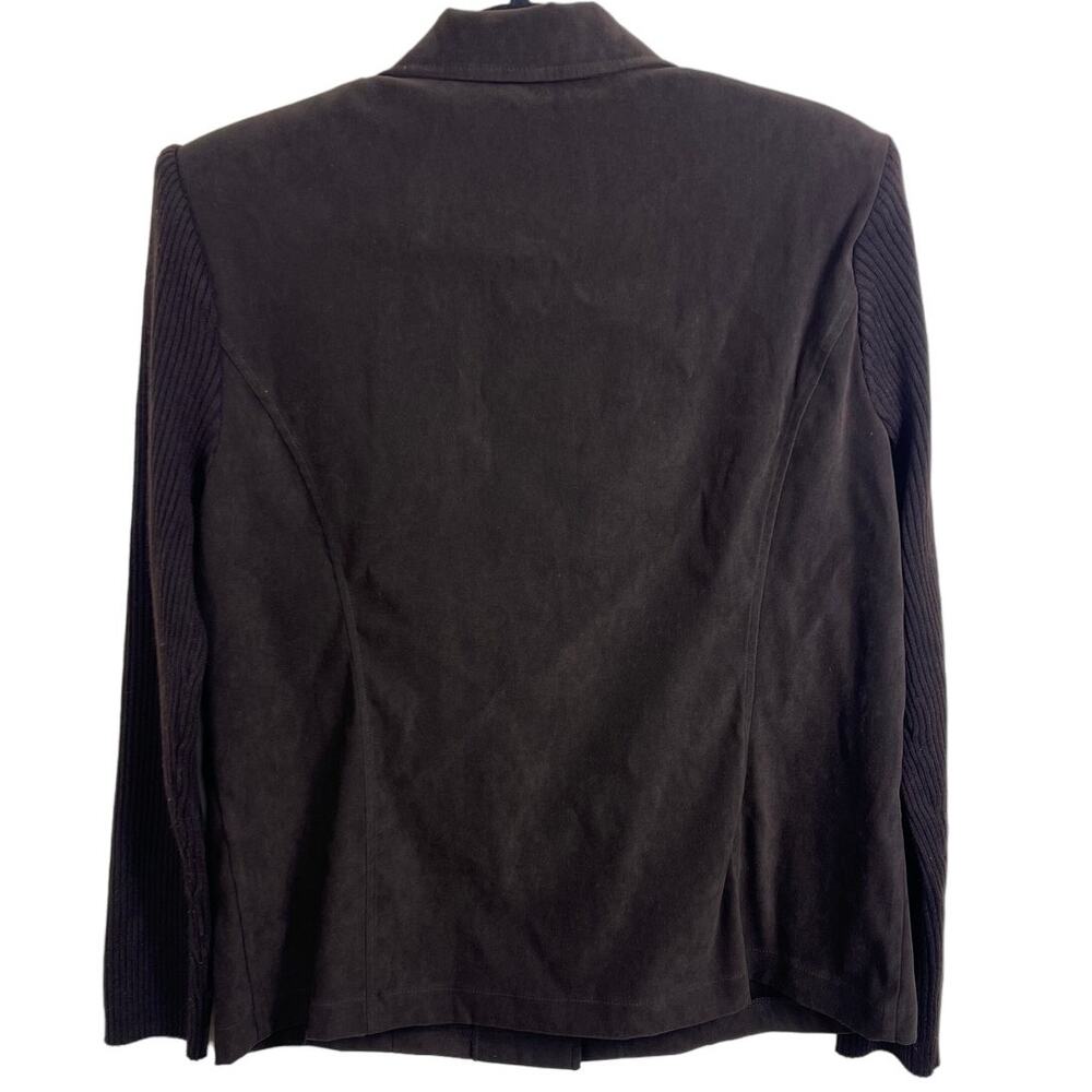 Women's Notations Brown Button Up Jacket XL Petite - Picture 2 of 4